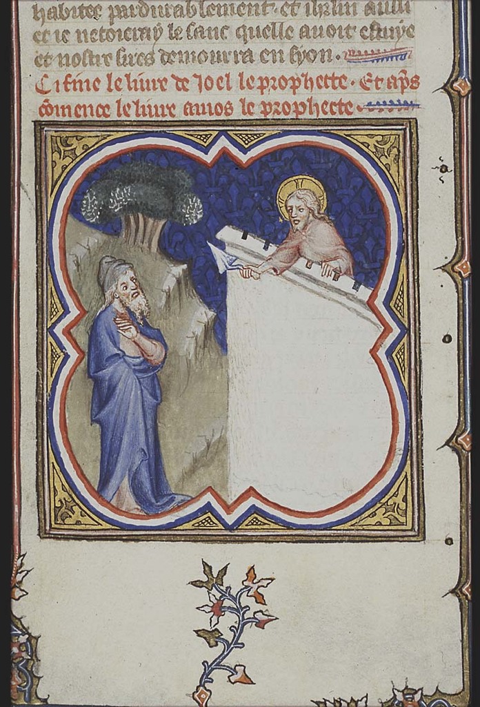 Amos' vision of the Lord standing on the wall, holding a trowel