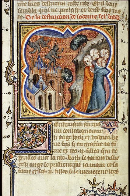 File:Manoah and his wife offer a sacrifice; the angel floats abov