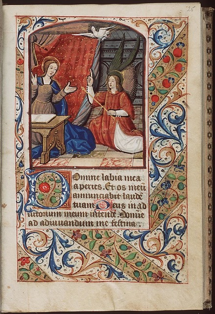 Annunciation to the Shepherds from BL Harley 2952, f. 146v - PICRYL ...