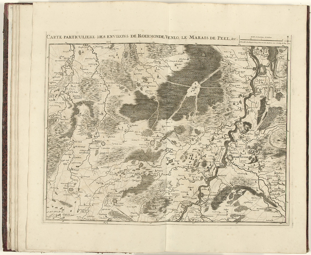 Kaart van de omgeving van Roermond en Venlo, 1709 - PICRYL Public