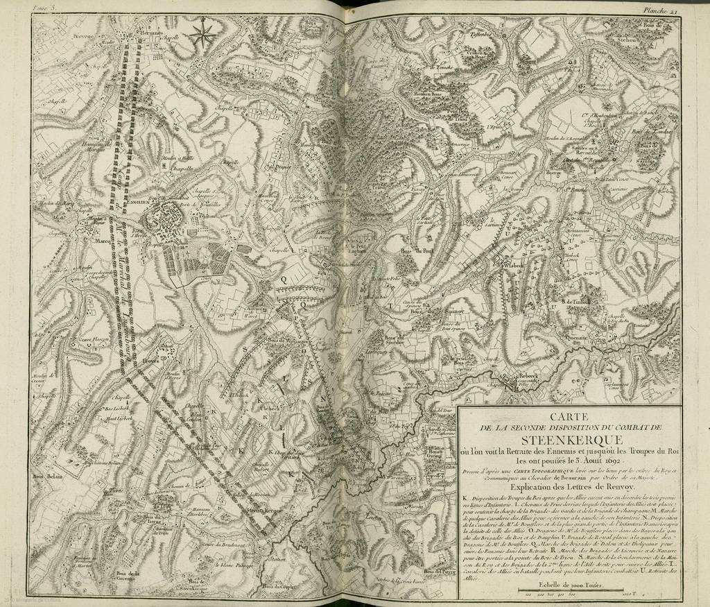carte de la seconde disposition du combat de steenkerque ou prousses le 3 aoust 1692 picryl public domain search