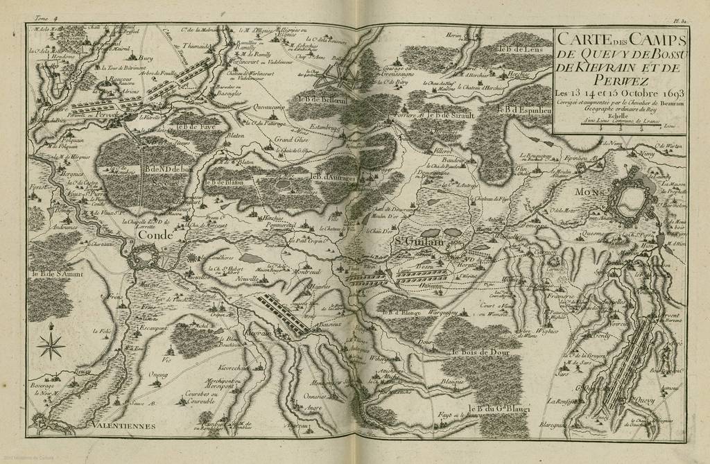 Carte Des Camps De Quevy De Bossu De Kievrain Et De Perwez Les 13 14 Et 15 Octobre 1693 Picryl Public Domain Image