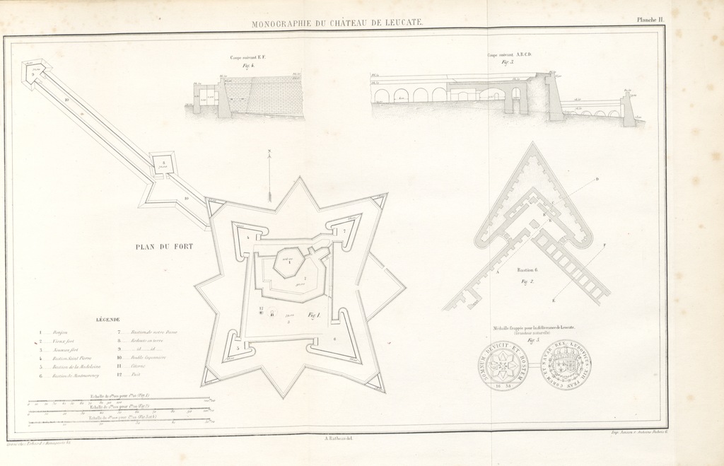 Map From Monographie Du Chateau De Leucate With Plans Picryl Public Domain Image