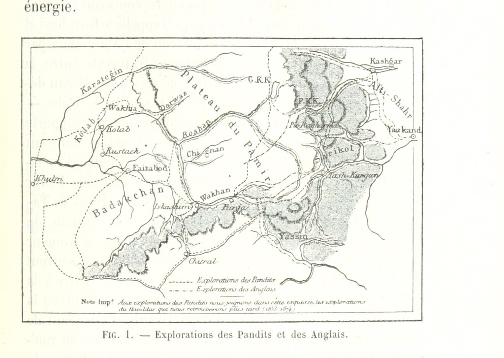 Map From Le Pamir étude De Géographie Physique Et - 