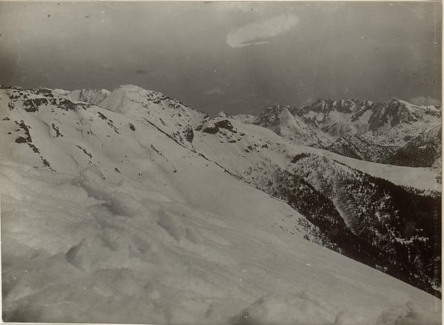 Panorama von Adamello bis Wilden Freiger, aufgenommen am Val Piana ...