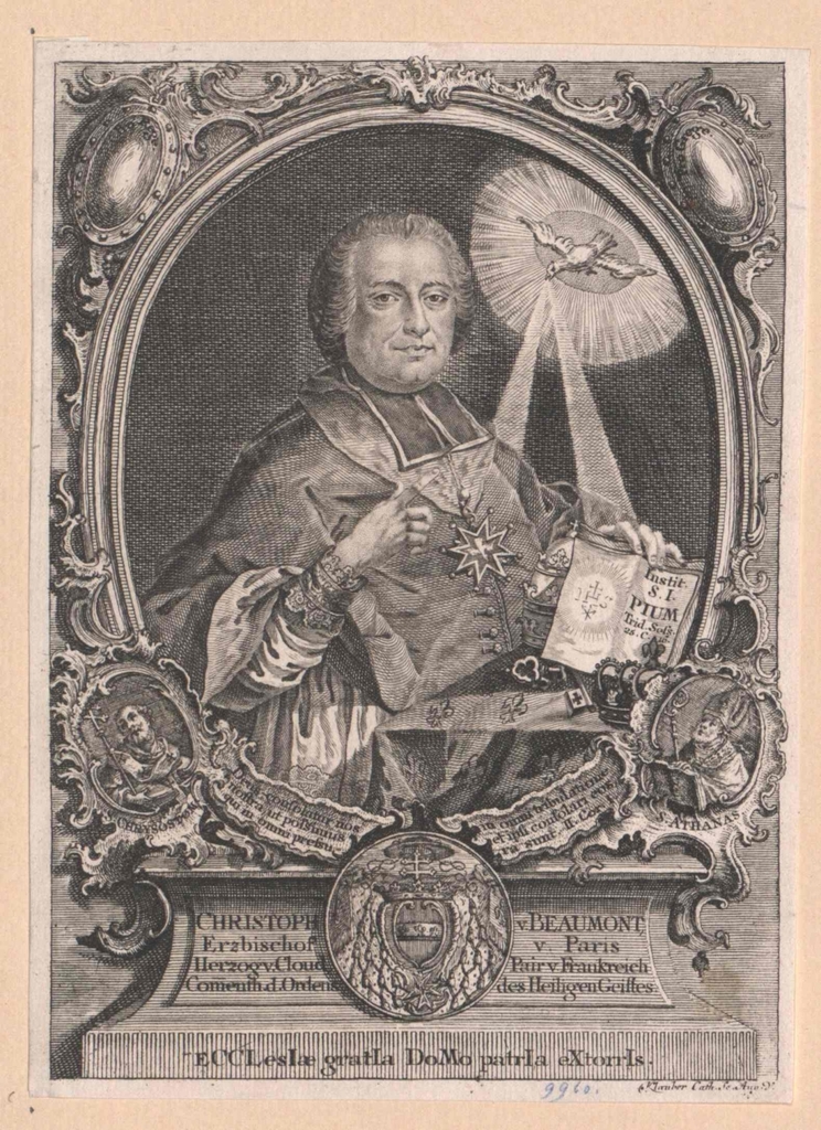 Beaumont Christophe de Public domain portrait engraving