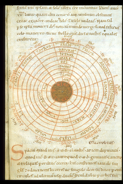 Circular calendar diagram from BL Royal 13 A XI, f. 127 - PICRYL ...