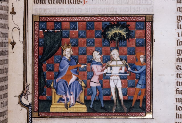 Martyrdom of Isaiah from BL Royal 19 D II, f. 315 - PICRYL - Public ...