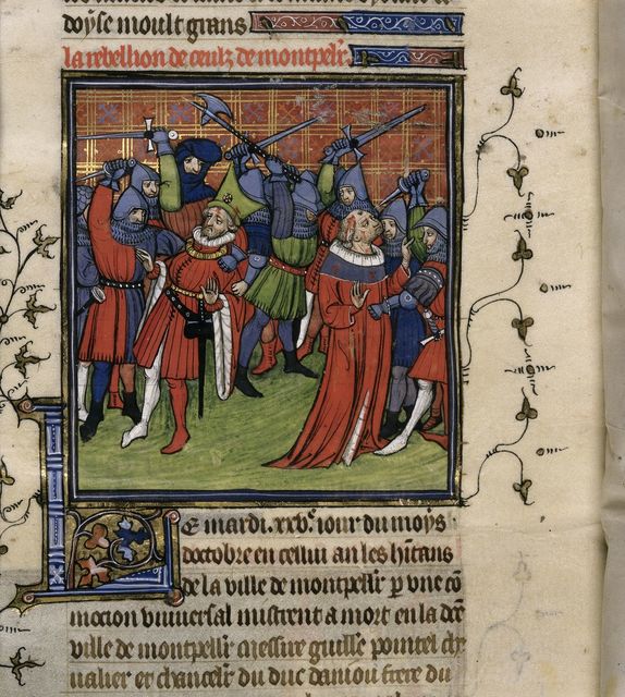 Battle of Courtrai from BL Royal 20 C VII, f. 34 - PICRYL - Public