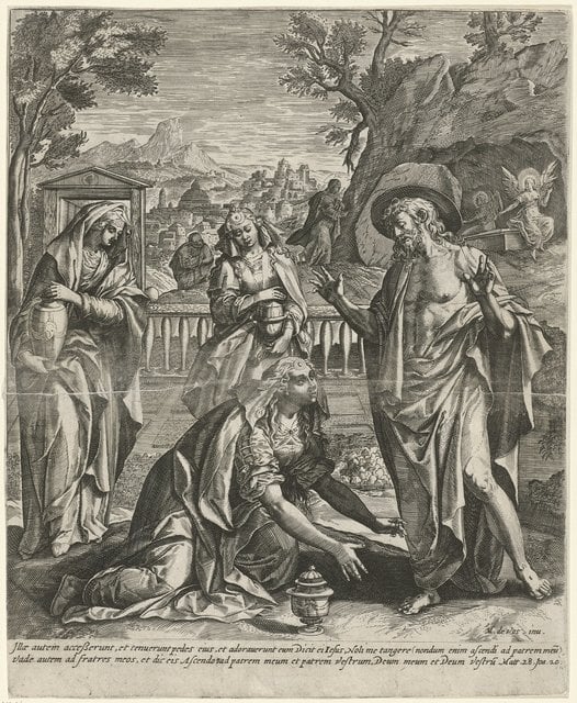 Christus verschijnt als tuinman aan Maria Magdalena (Noli me tangere